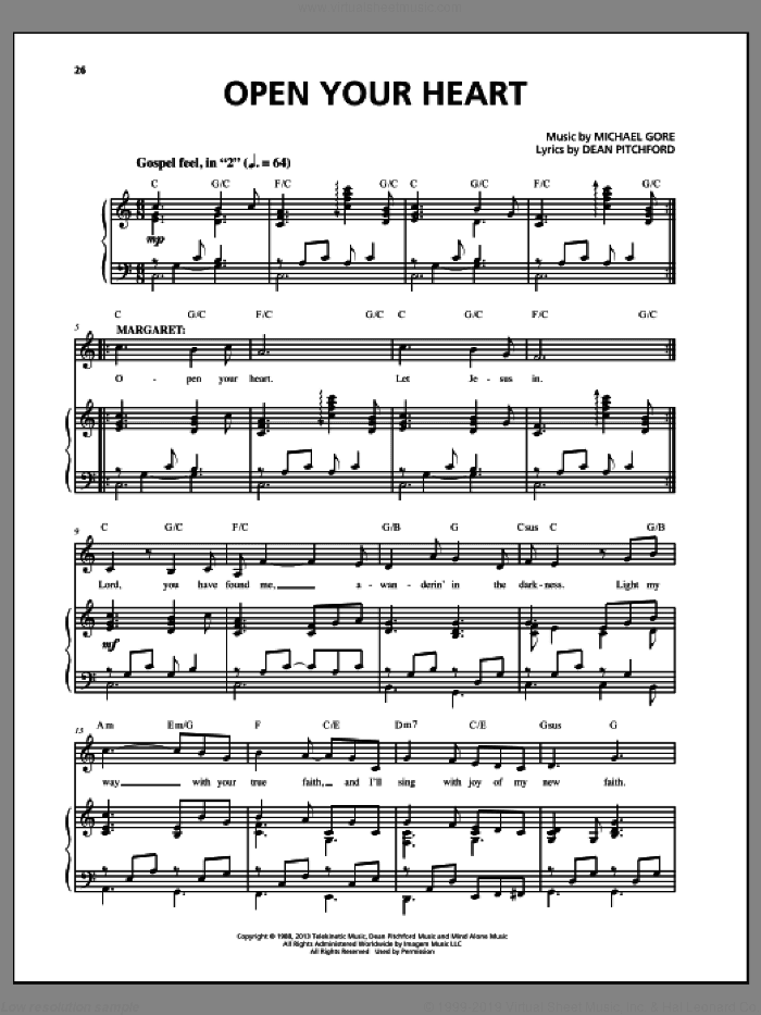Open Your Heart (from Carrie The Musical)