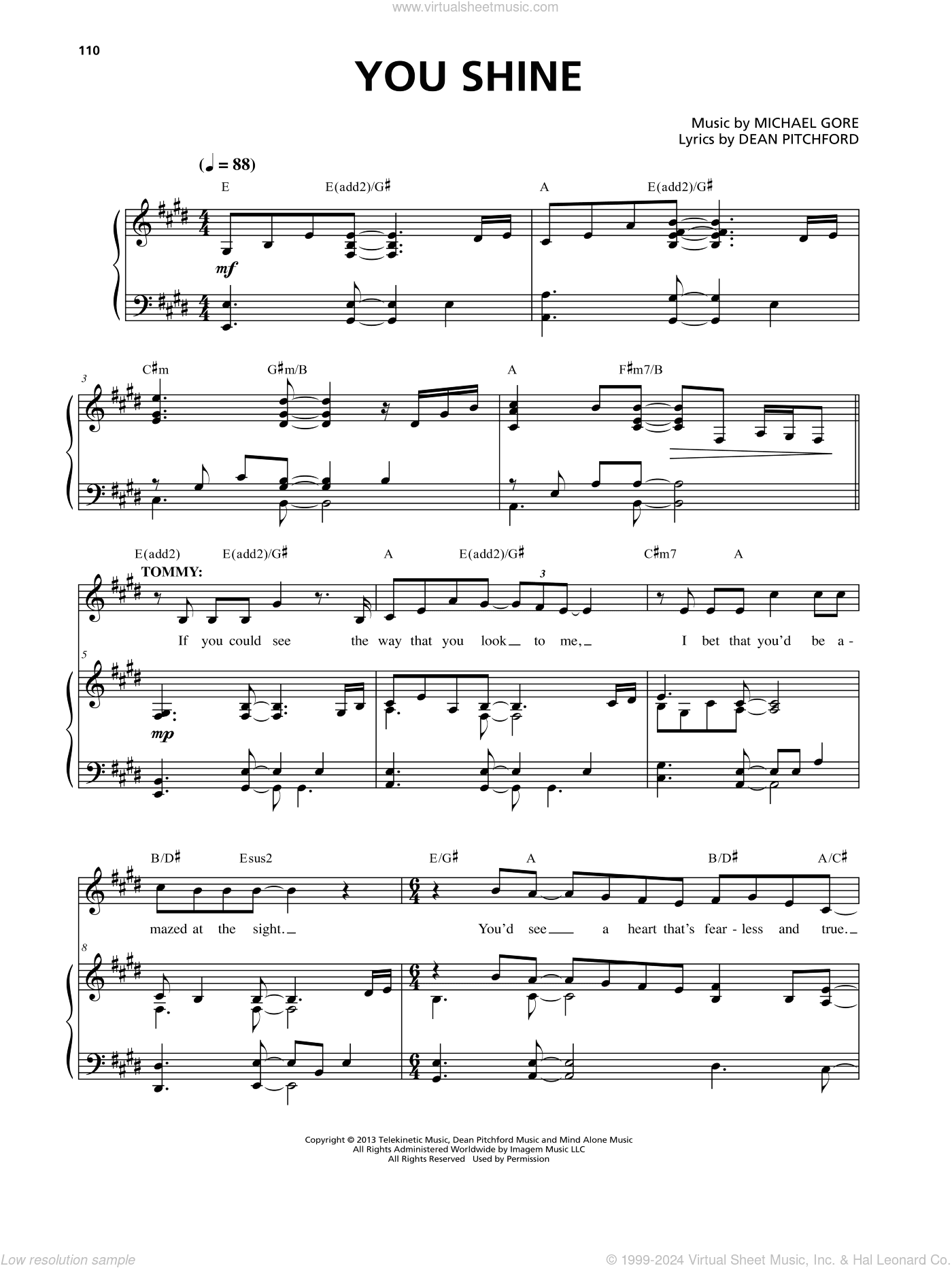 You Shine (from Carrie The Musical)