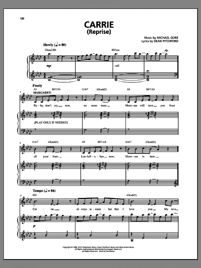 Carrie (Reprise) (from Carrie The Musical)