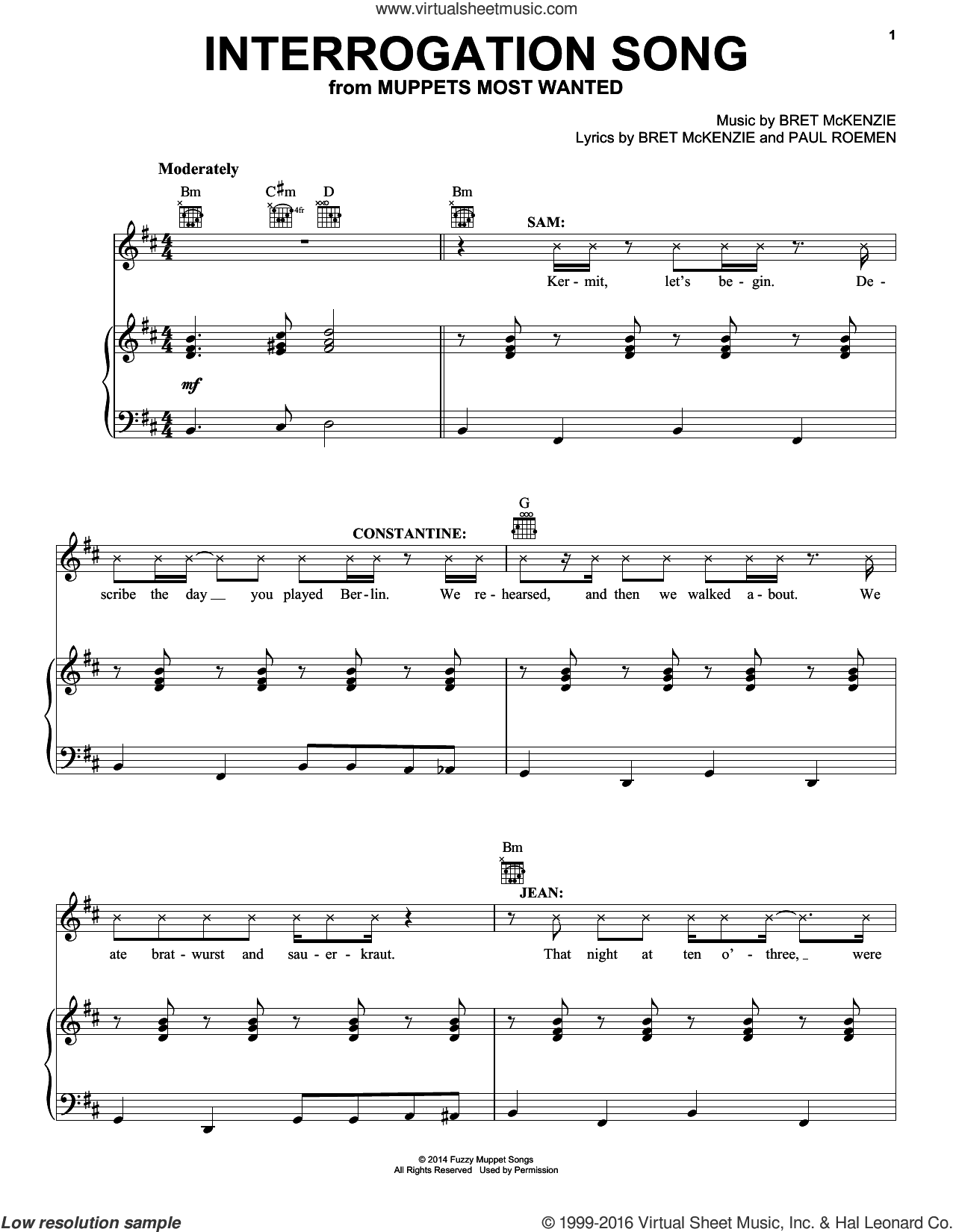 Interrogation Song (from Muppets Most Wanted)