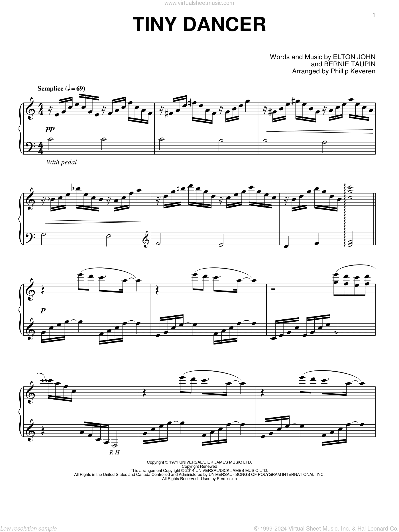 Tiny Dancer [Classical version] (arr. Phillip Keveren)