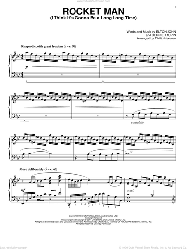 Rocket Man (I Think It's Gonna Be A Long Long Time) [Classical version] (arr. Phillip Keveren)