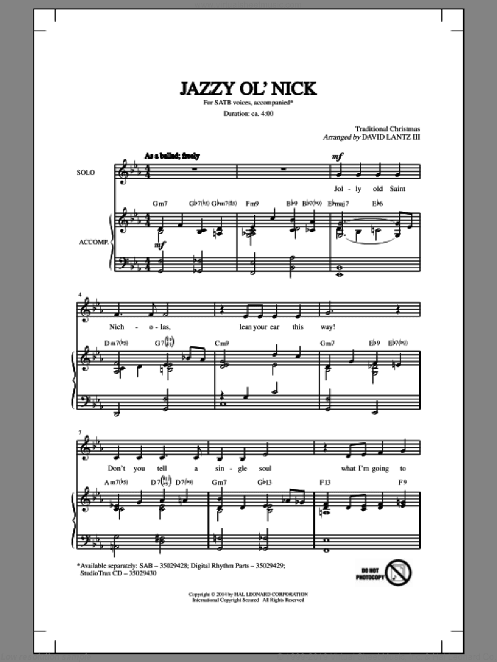 Jazzy Ol' Nick