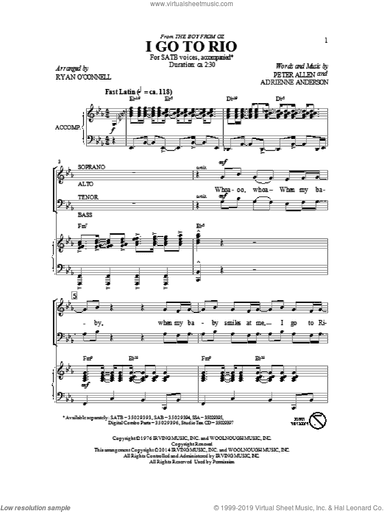 I Go To Rio (from The Boy From Oz) (arr. Ryan O'Connell)
