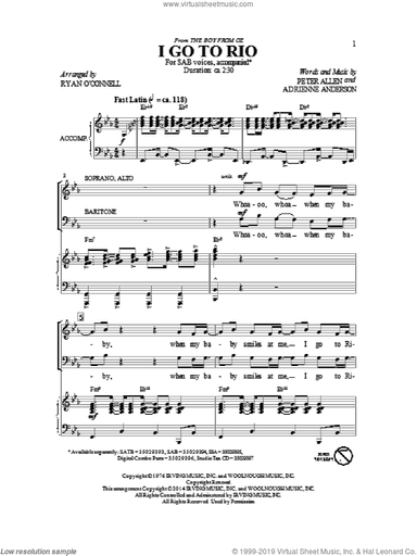 I Go To Rio (from The Boy From Oz) (arr. Ryan O'Connell)