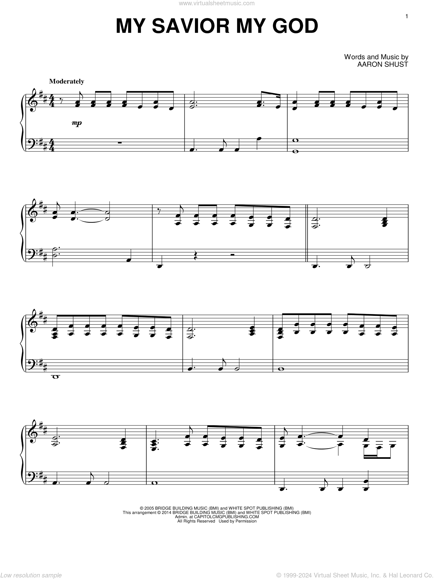 My Savior My God, (intermediate)