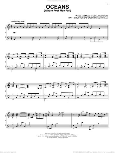 Oceans (Where Feet May Fail), (intermediate)