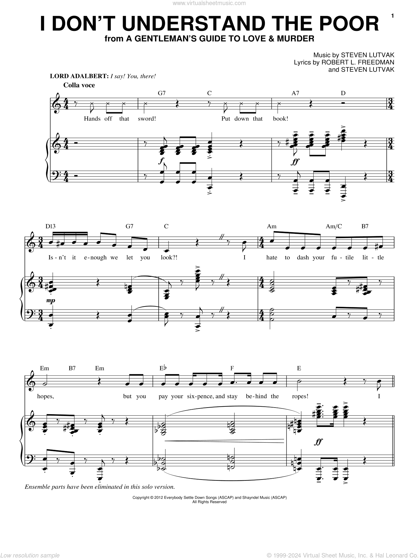 I Don't Understand The Poor (Solo version)