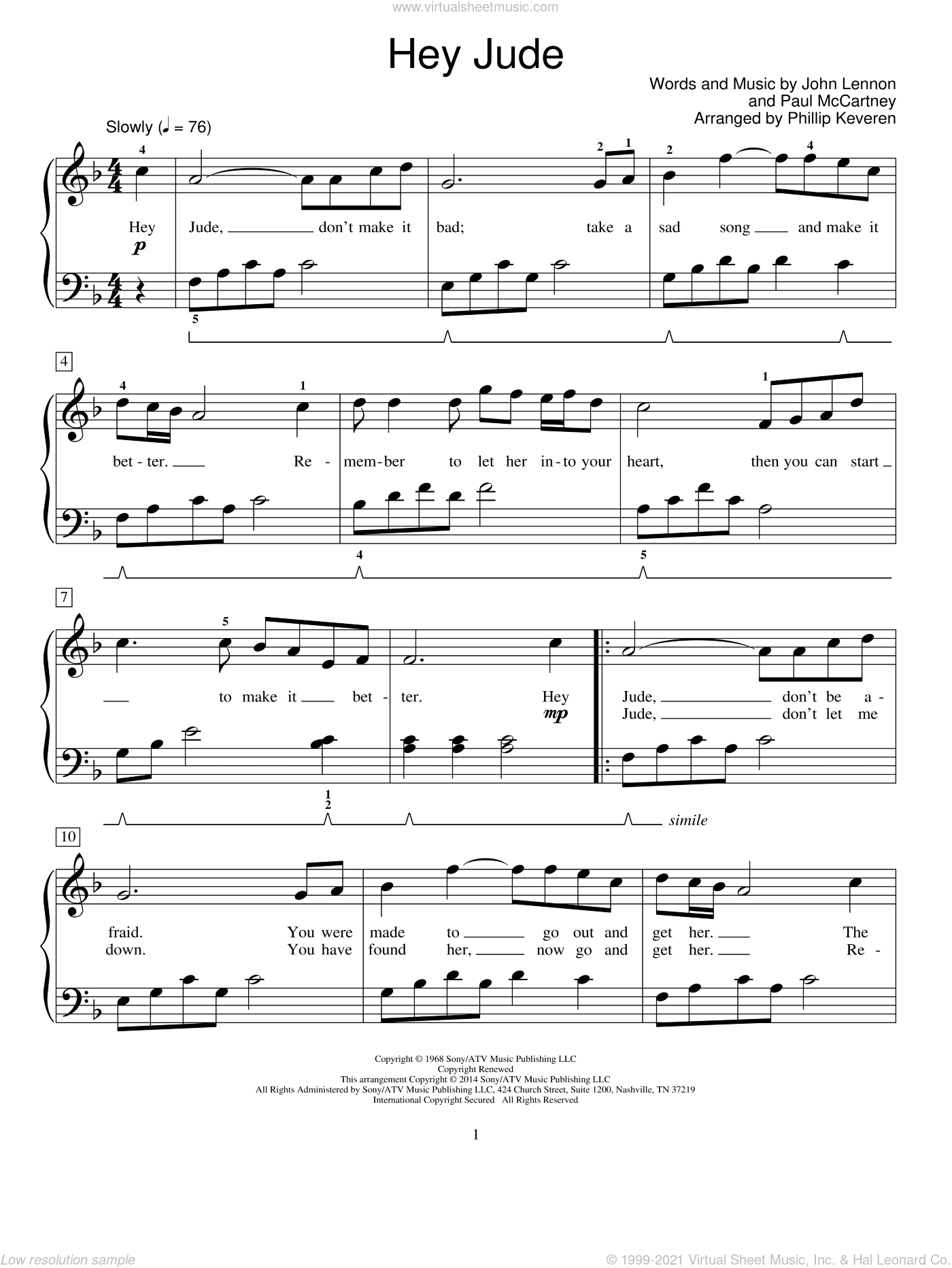 Hey Jude (arr. Phillip Keveren)