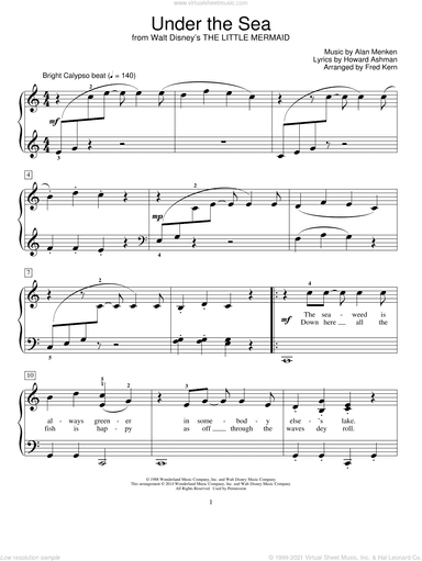Under The Sea (from The Little Mermaid) (arr. Fred Kern)