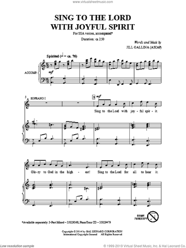 Sing To The Lord With Joyful Spirit