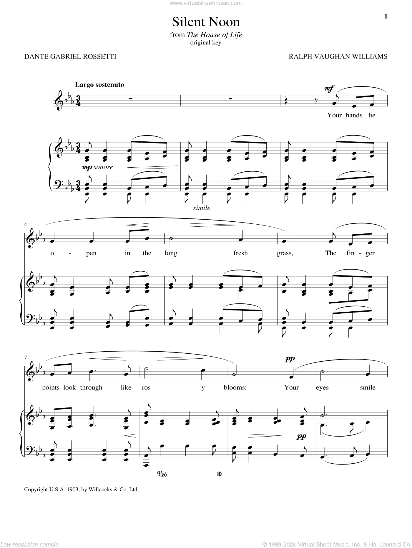 Silent Noon (Vaughan Williams)