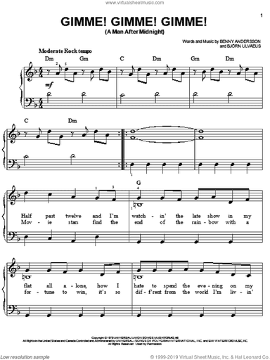 Gimme! Gimme! Gimme! (A Man After Midnight)