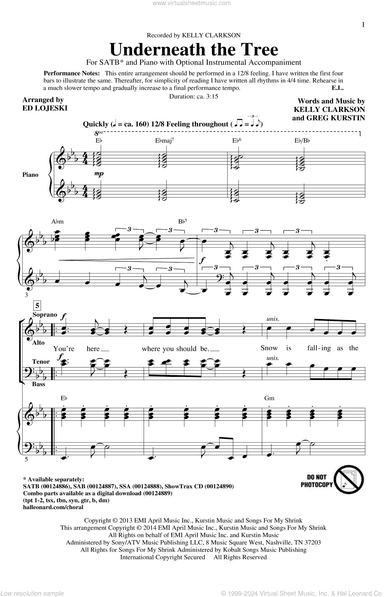 Underneath The Tree (arr. Ed Lojeski)