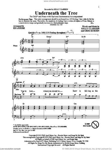 Underneath The Tree (arr. Ed Lojeski)