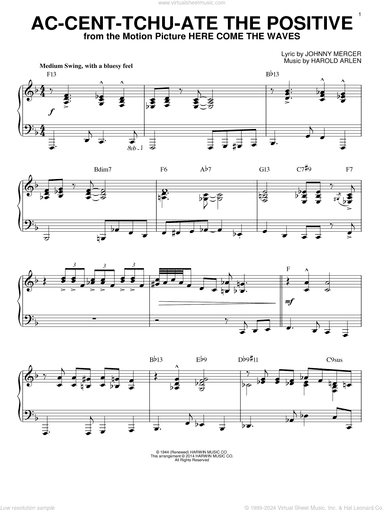 Ac-cent-tchu-ate The Positive [Jazz version] (arr. Brent Edstrom)
