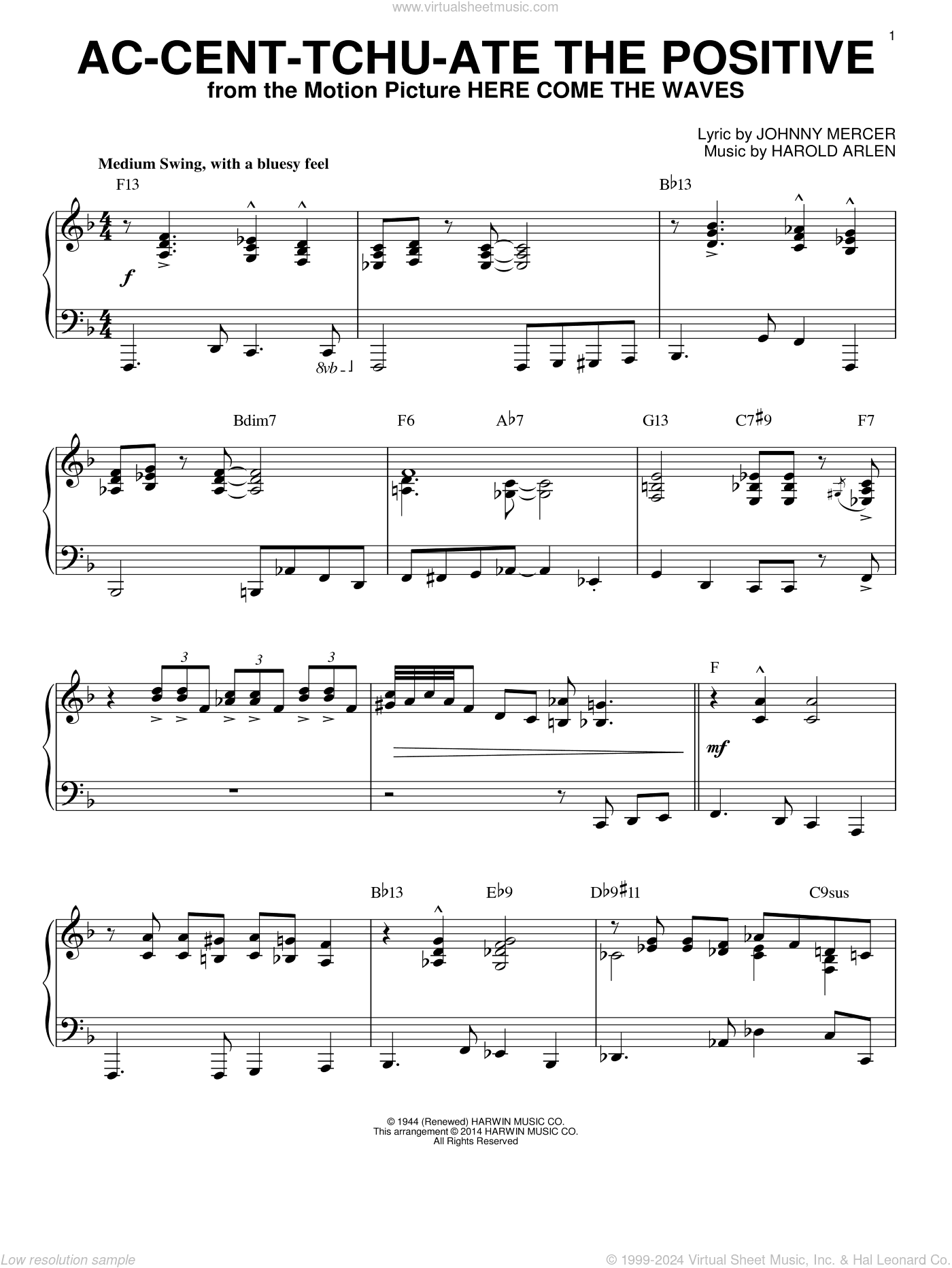 Ac-cent-tchu-ate The Positive [Jazz version] (arr. Brent Edstrom)