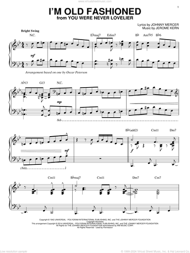 I'm Old Fashioned [Jazz version] (arr. Brent Edstrom)