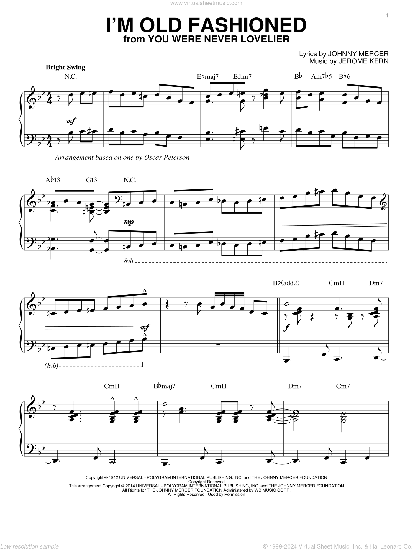 I'm Old Fashioned [Jazz version] (arr. Brent Edstrom)