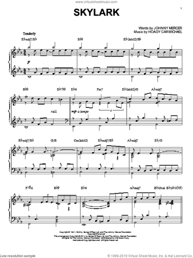 Skylark [Jazz version] (arr. Brent Edstrom)