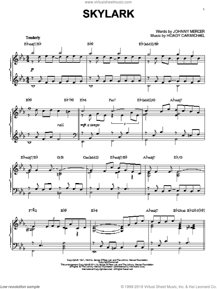 Skylark [Jazz version] (arr. Brent Edstrom)
