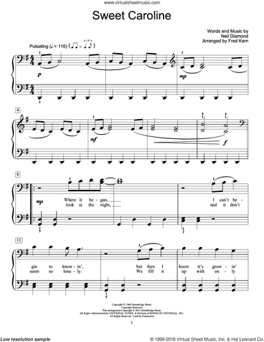 Sweet Caroline (arr. Fred Kern)