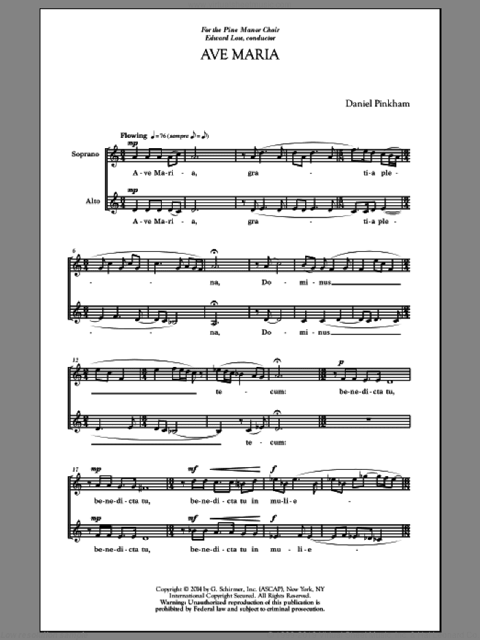 Two Classics For Treble Voices