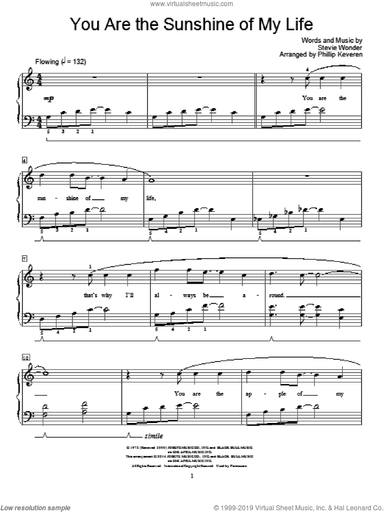 You Are The Sunshine Of My Life (arr. Phillip Keveren)