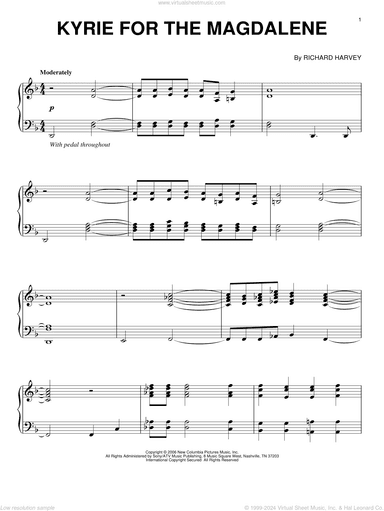 Kyrie For The Magdalene, (intermediate)