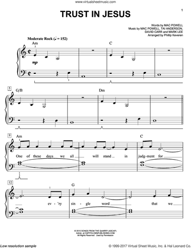 Trust In Jesus (arr. Phillip Keveren)