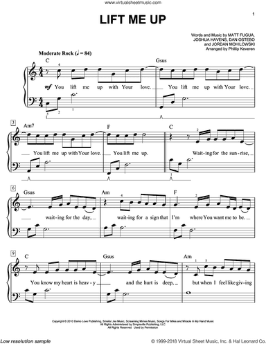 Lift Me Up (arr. Phillip Keveren)