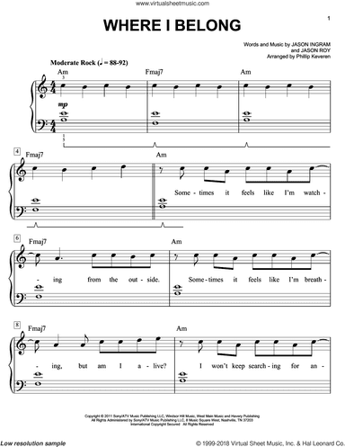 Where I Belong (arr. Phillip Keveren)