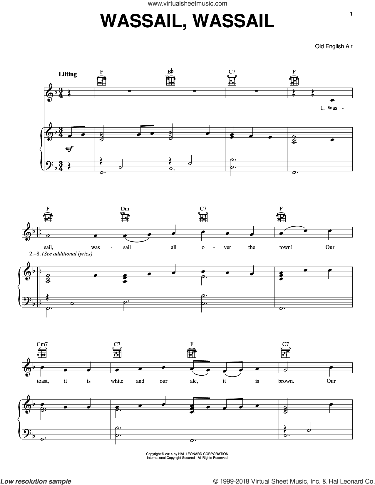 Wassail, Wassail
