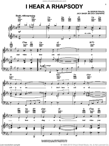 I Hear A Rhapsody