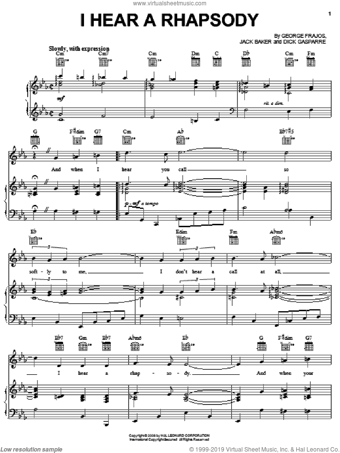 I Hear A Rhapsody