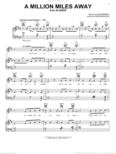 A Million Miles Away (from Aladdin: The Broadway Musical)