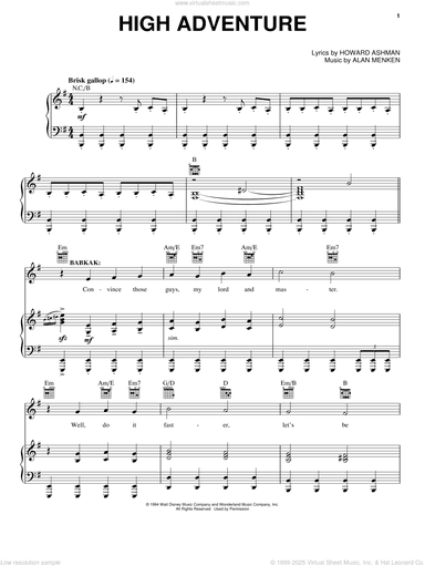 High Adventure (from Aladdin: The Broadway Musical)