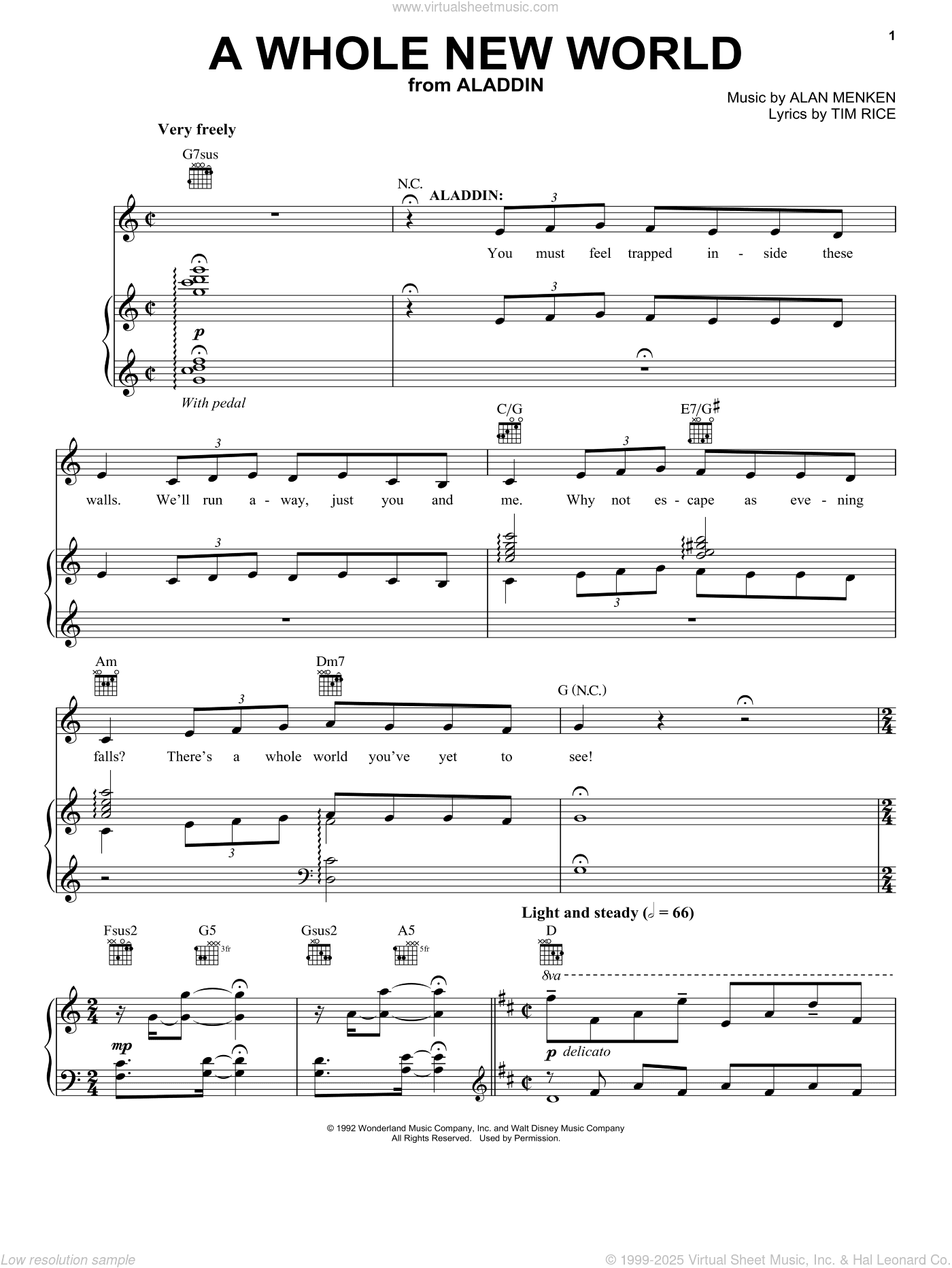 A Whole New World (from Aladdin: The Broadway Musical)