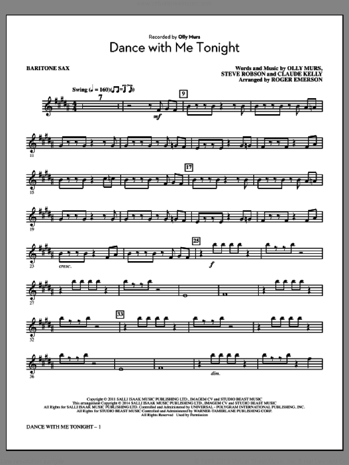 Dance with Me Tonight (complete set of parts)