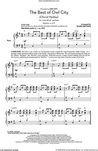 The Best of Owl City (Choral Medley) (arr. Mark Brymer)