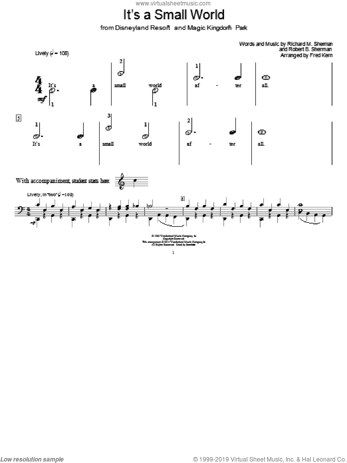 It's A Small World (arr. Fred Kern)
