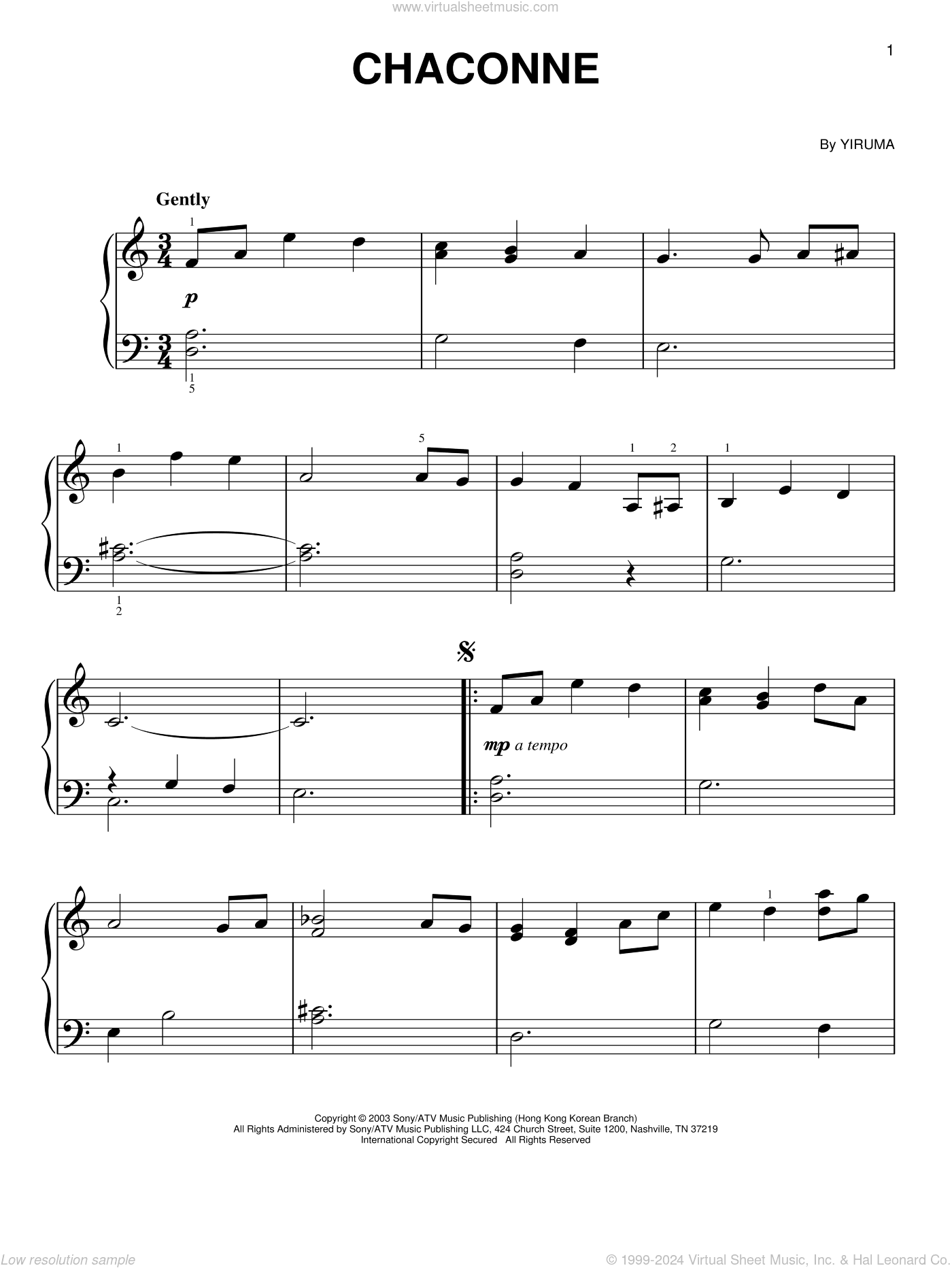 Chaconne, (easy)