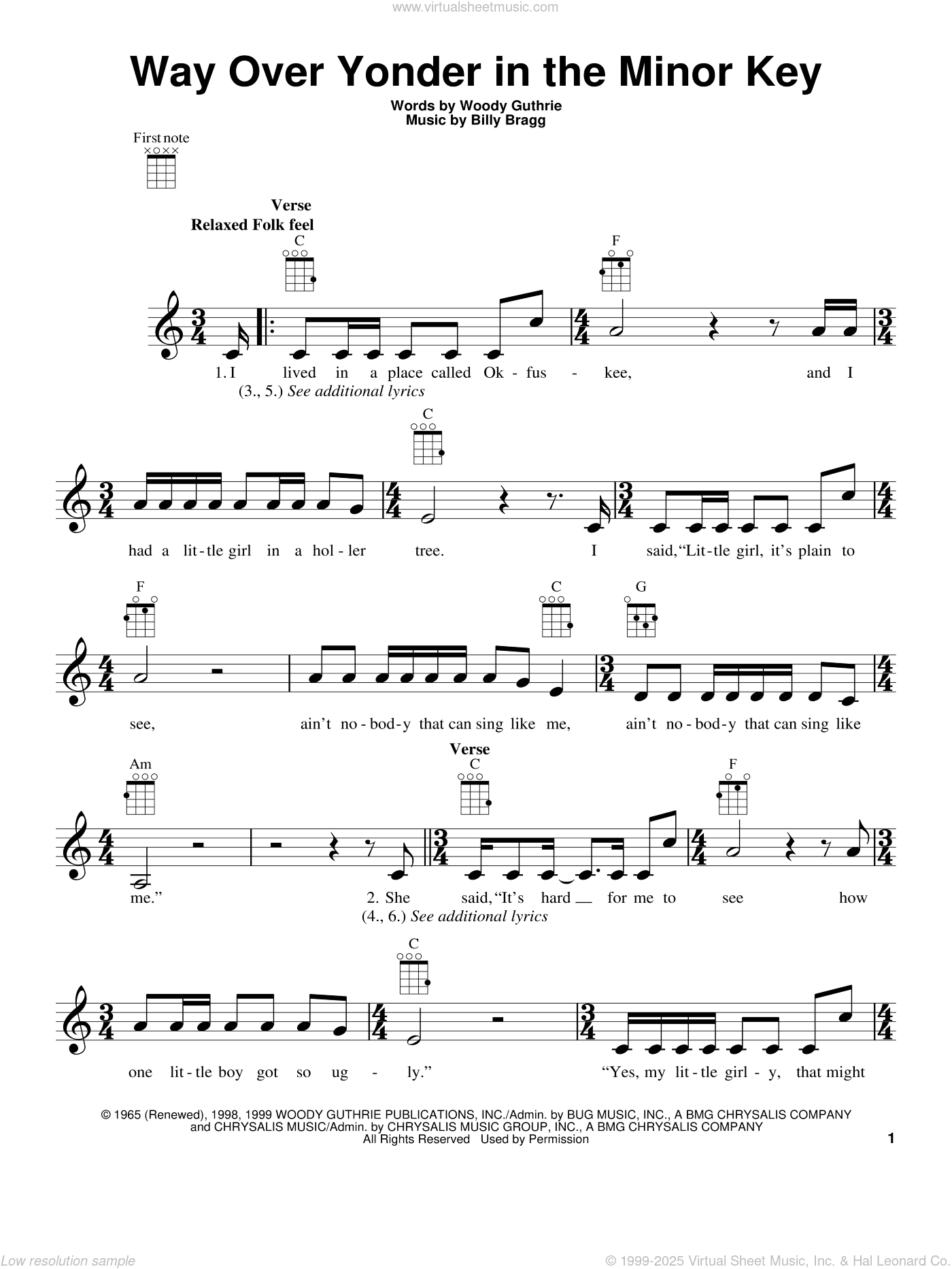 Way Over Yonder In The Minor Key