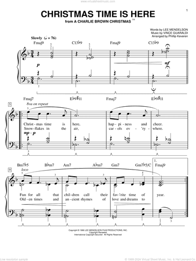 Christmas Time Is Here [Jazz version] (arr. Phillip Keveren)