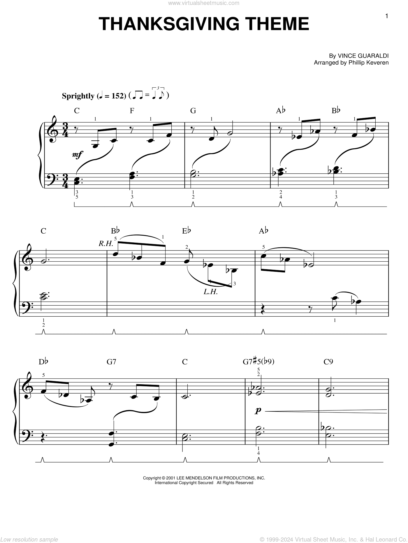 Thanksgiving Theme (arr. Phillip Keveren)