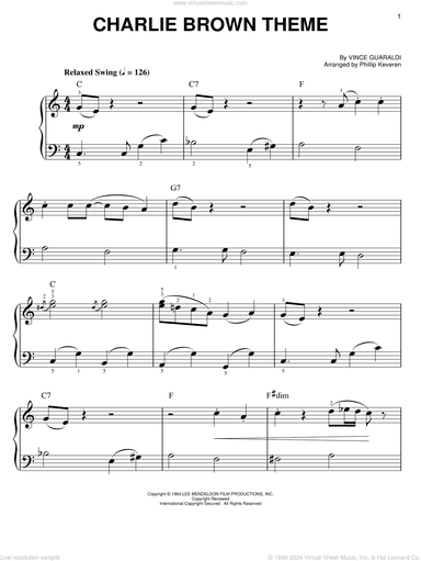 Charlie Brown Theme (arr. Phillip Keveren)