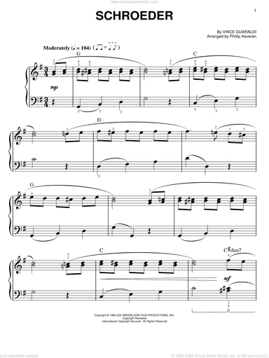 Schroeder (arr. Phillip Keveren)