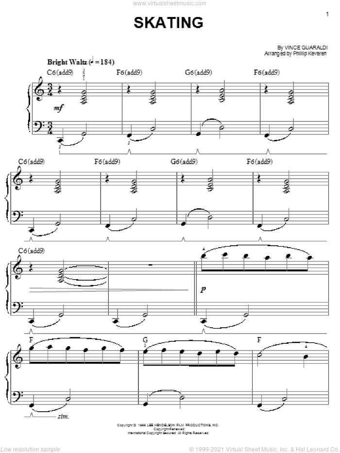 Skating (arr. Phillip Keveren)