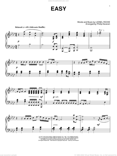 Easy (arr. Phillip Keveren)