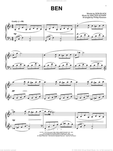 Ben (arr. Phillip Keveren)